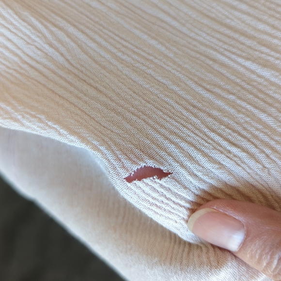 Eloquii Half Button Blouson Shift Dress Beige 24 casual bohemian summer plus - Picture 9 of 9